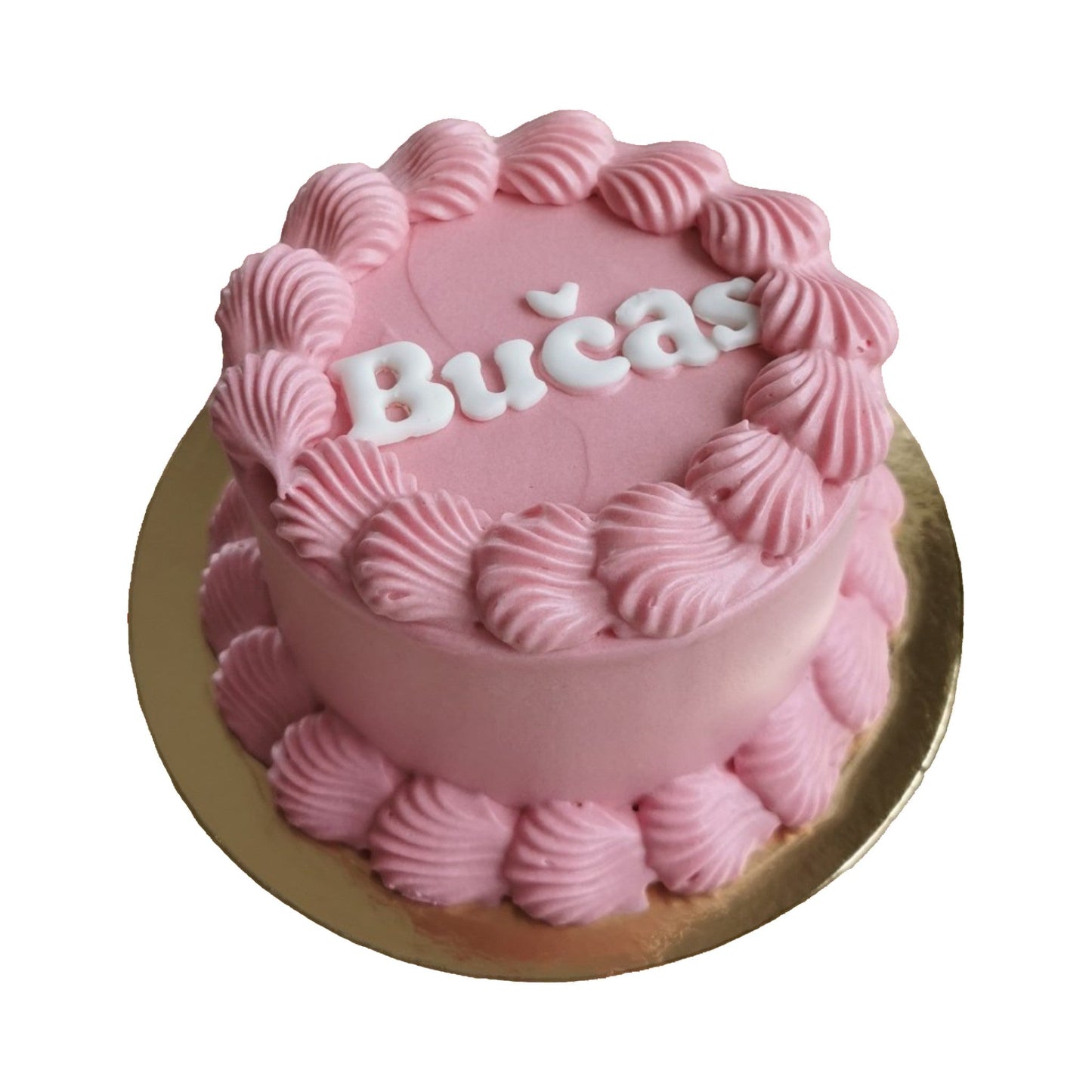 Apaļa bento kūka ar uzrakstu - Bučas