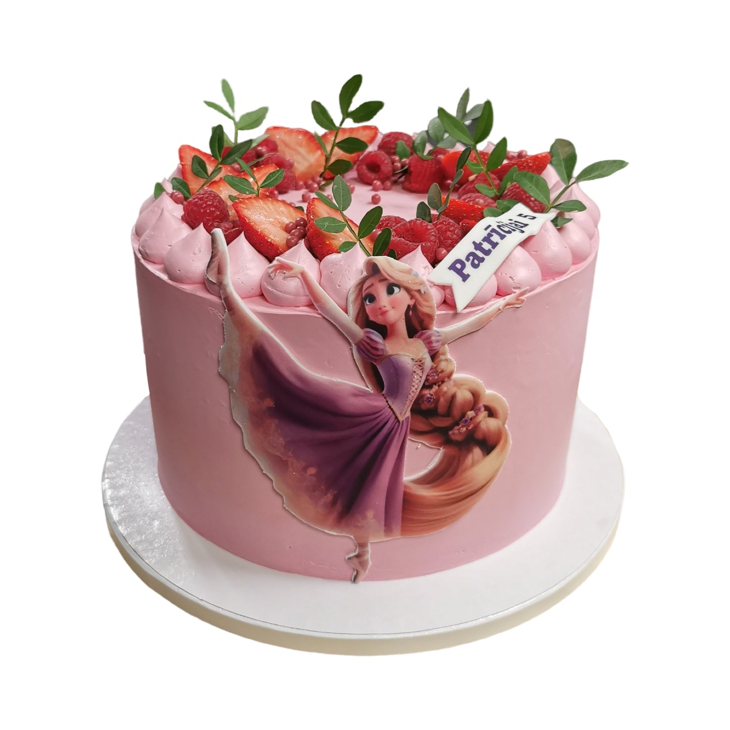 Dizaina kūka ar ēdamo foto sānā